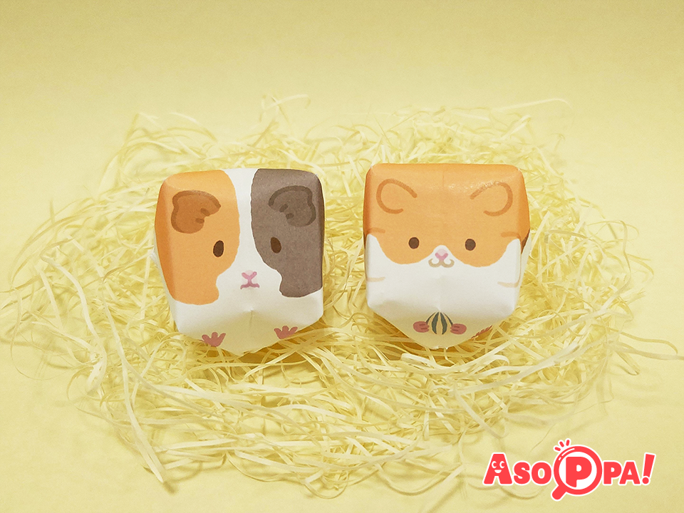 【動物風船】専用折り紙で簡単！風船ハムスター・風船モルモット-折り紙